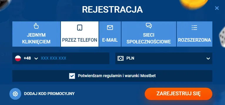 Rejestracja przez telefon